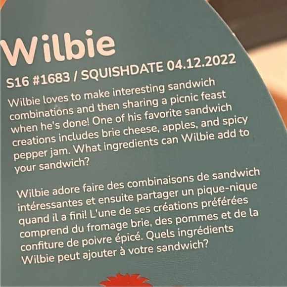 Squishmallows Wilbie, FIRST TO MARKET, Orange Woolley Mammoth, 16" NWT - Picture 5 of 10